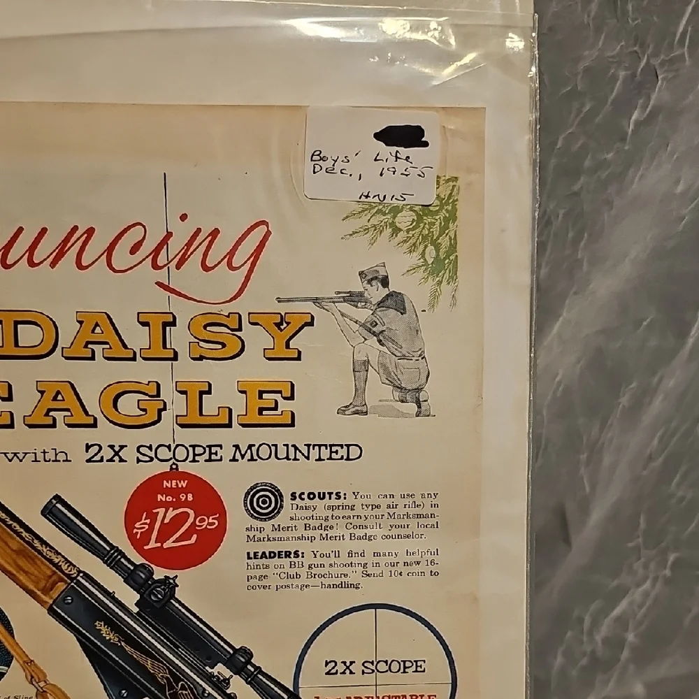 Vintage Daisy Air Rifles Advertisement 1955
